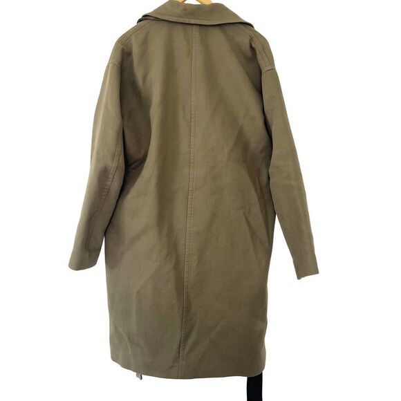 ALL SAINTS Olive Green Twill Indira Penza Winter Trench Coat - Picture 3 of 15